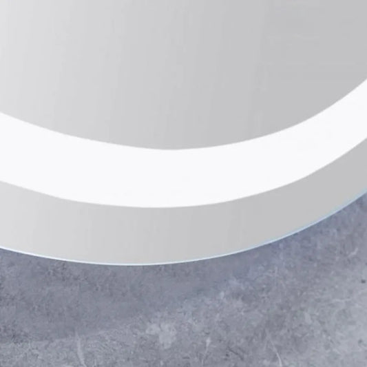 Oglinda LED Rotunda, 70cm, Celeste MotionGlow Marcello, Sistem Dezaburire, Ceas & Termometru, Dimabila