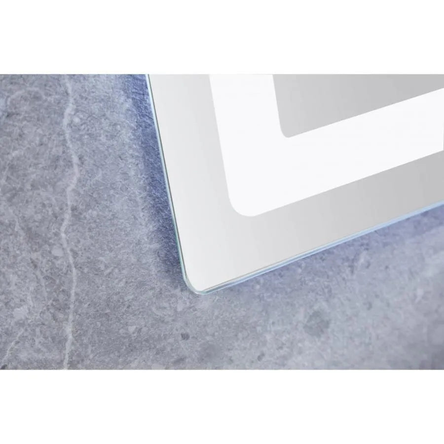 Oglinda LED Rectangulara, 80x60cm, Verite MotionGlow Marcello, Sistem Dezaburire, Ceas & Termometru, Dimabila