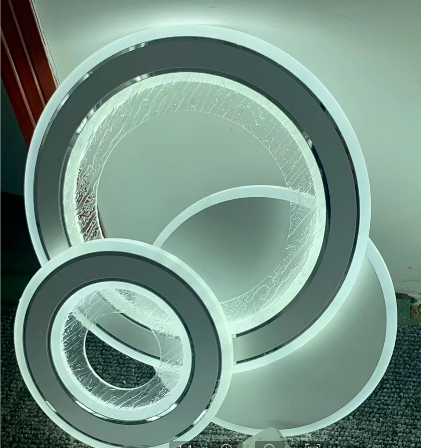 Lustra LED NYXORA Circo, 36W, 3 Cercuri, lumina Rece/Calda/Neutra, Alb