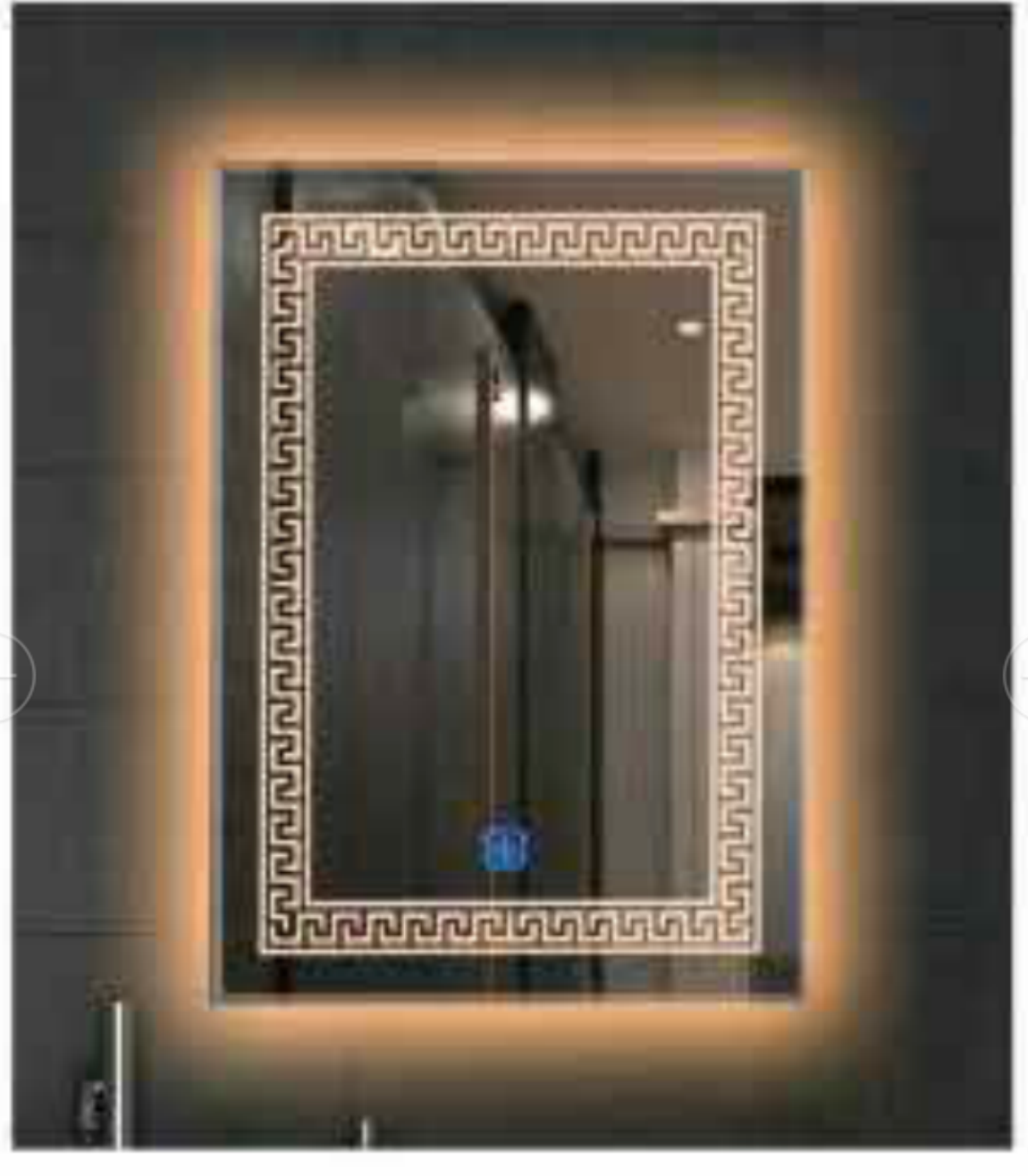 Oglinda LED Rectangulara, 80x60cm, Vortice Touch, Sistem Dezaburire