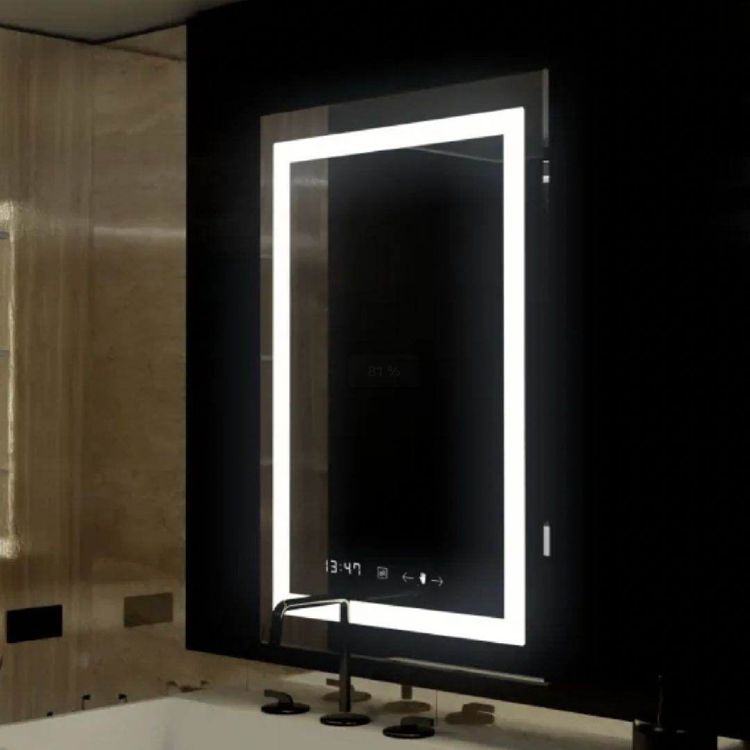 Oglinda LED Rectangulara, 50x70cm, Insideus Touch, Sistem Dezaburire, Dimabila