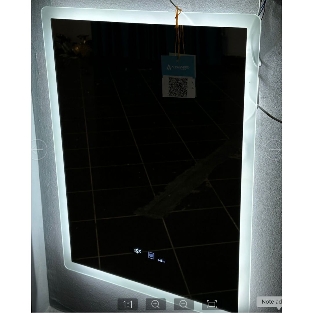 Oglinda LED Rectangulara 50x70cm Zampa Senzor MotionGlow Marcello Sistem Dezaburire Ceas & Termometru Dimabila