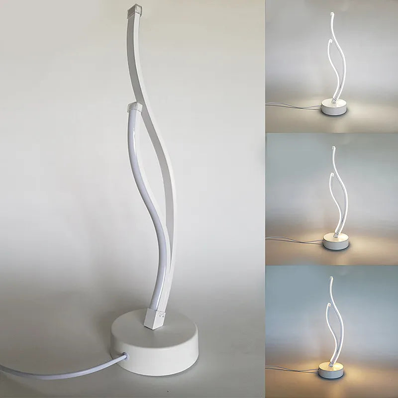 Veioza LED Minos, 48W, Lumina Rece/Calda/Neutra, Metal si Acril, Alb