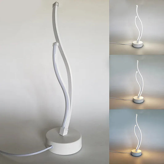 Veioza LED Minos, 48W, Lumina Rece/Calda/Neutra, Metal si Acril, Alb