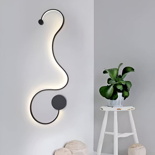 Aplica LED Delilah 38W Decorativa Lumina Rece/Calda/Neutra Metal si SIlicon Negru