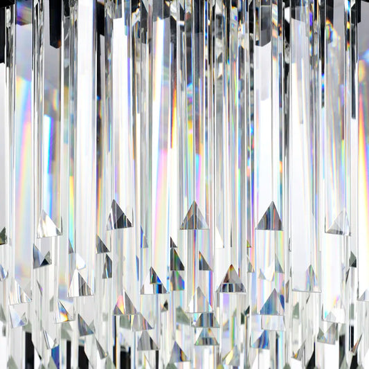 Candelabru Cristal BLOIS Petito 3xE14, Diametru 30cm, Negru, Inaltime Reglabila