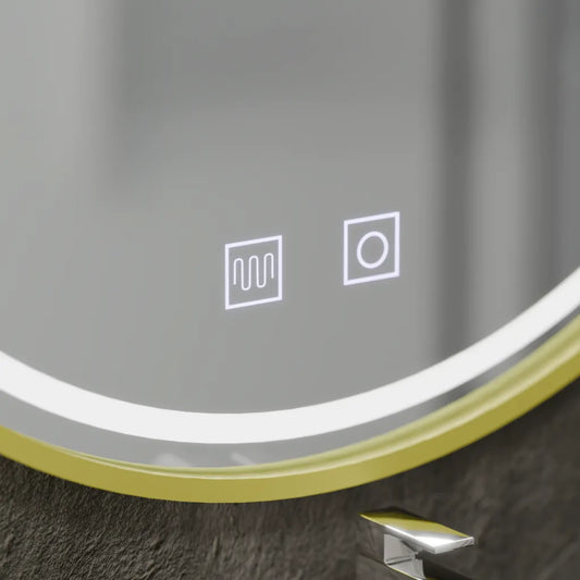 Oglinda LED Rotunda, 70cm, Glanz Touch, Sistem Dezaburire