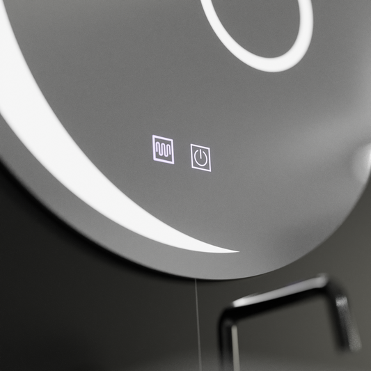 Oglinda LED Rotunda, 60cm, Orbis Touch, Sistem Dezaburire
