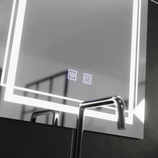 Oglinda LED Rectangulara, 50x70cm, Koven Touch, Sistem Dezaburire