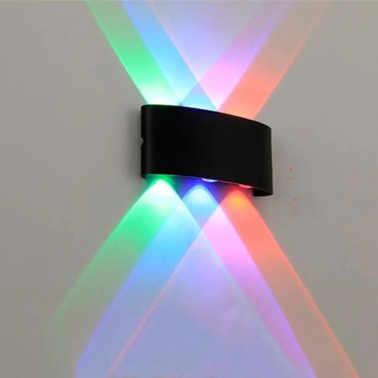 Fantas Aplica LED RGB Interior/Exterior, 6 Surse x 1W, IP65, Negru, 3000K