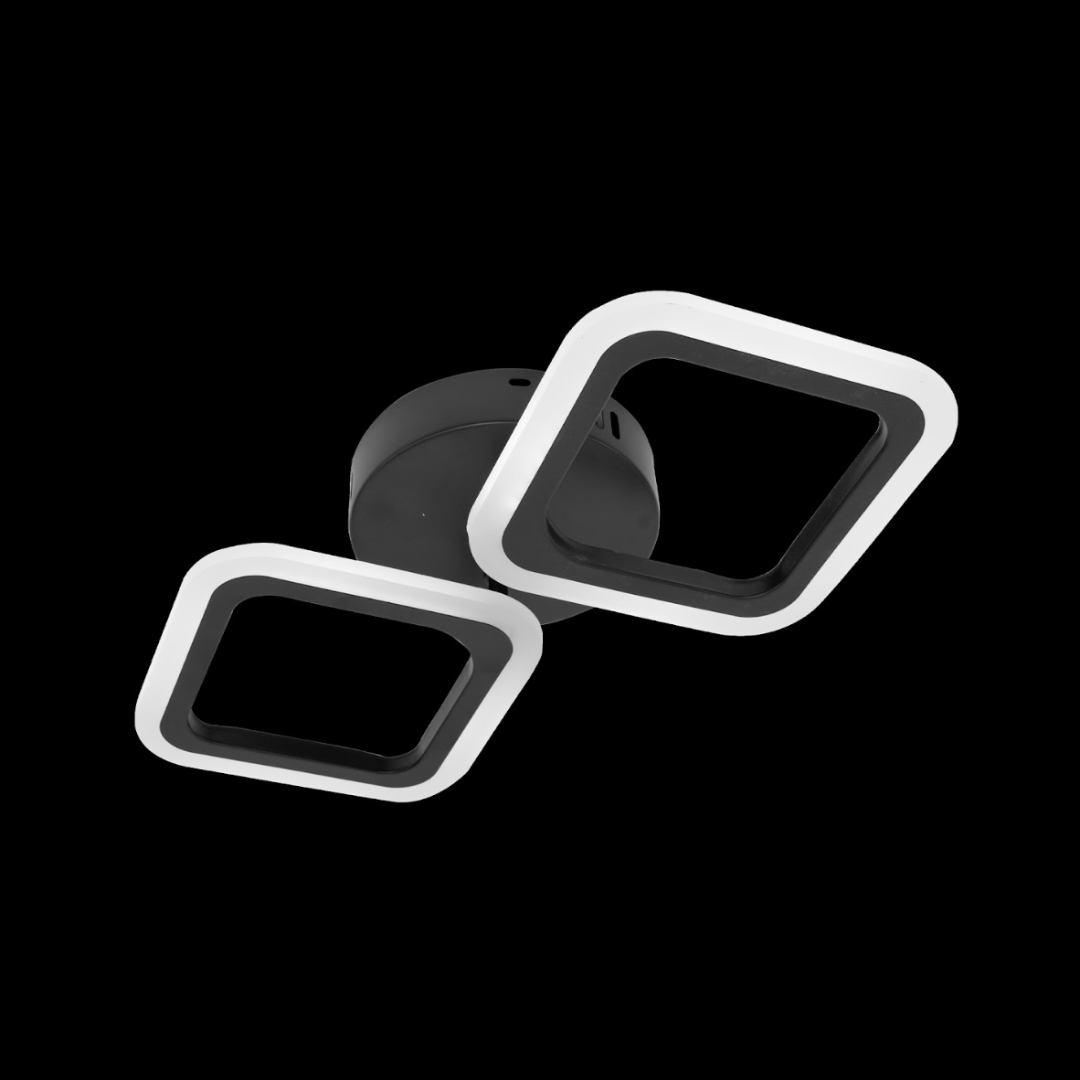 Lustra LED Pulsaris, 22W, Acril, Negru, 4000K, IP.20