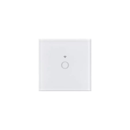 Intrerupator Touch Simplu WI-FI Sticla Securizata Alb