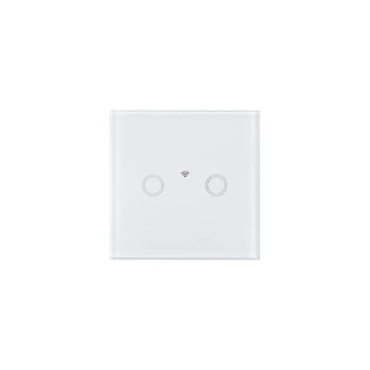 Intrerupator Touch Dublu WI-FI Sticla Securizata Alb