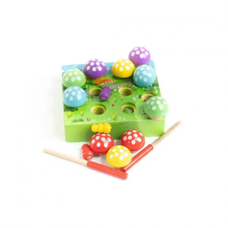 Joc din Lemn cu Bile, Multicolor, Lemn