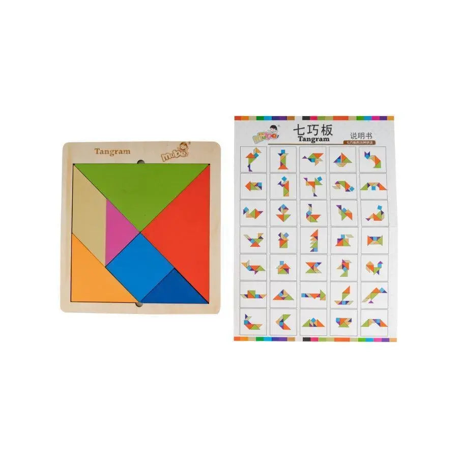 Joc Tangram Educativ, 8 Piese, Multicolor, PG-L08