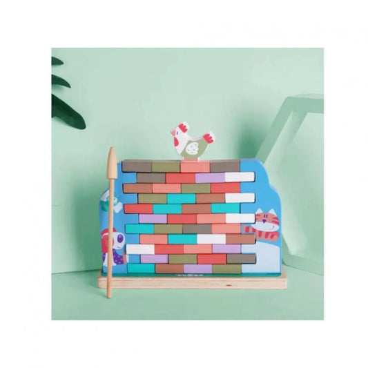 Joc tip Puzzle 3D cu Animalute Domestice, Multicolor, Lemn