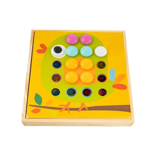 Joc tip Puzzle cu Animalutele Padurii, 62 Piese Colorate, Plastic