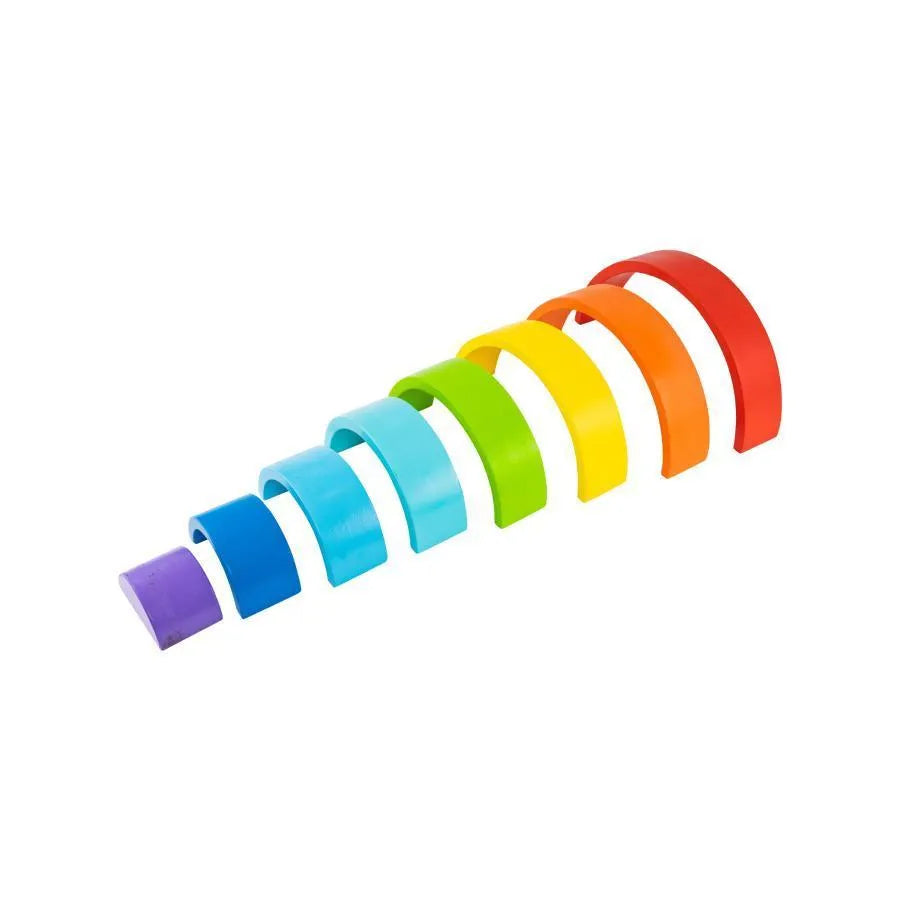 Joc tip Puzzle Curcubeul Magic, Multicolor, 8 Piese, Lemn