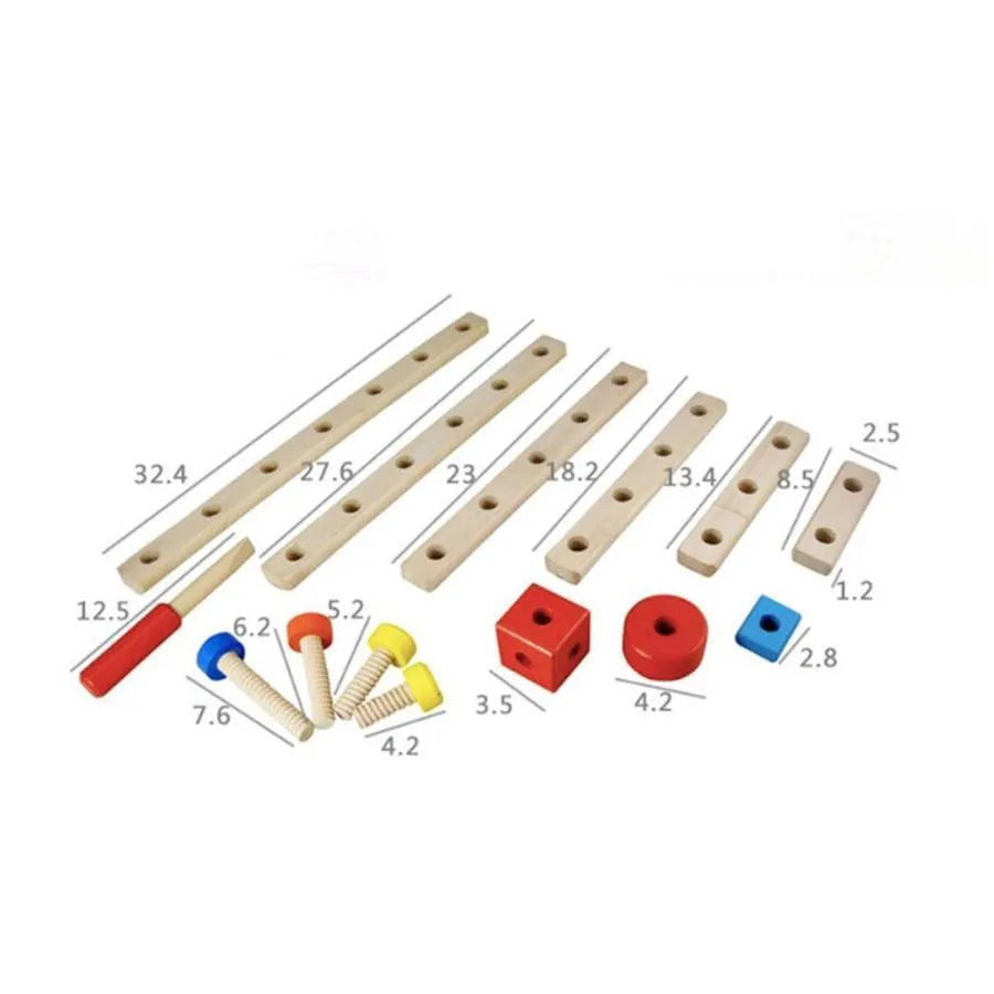 Joc tip Puzzle Multifunctional de Asamblare a Pieselor, 78 Piese, Multicolor, Lemn