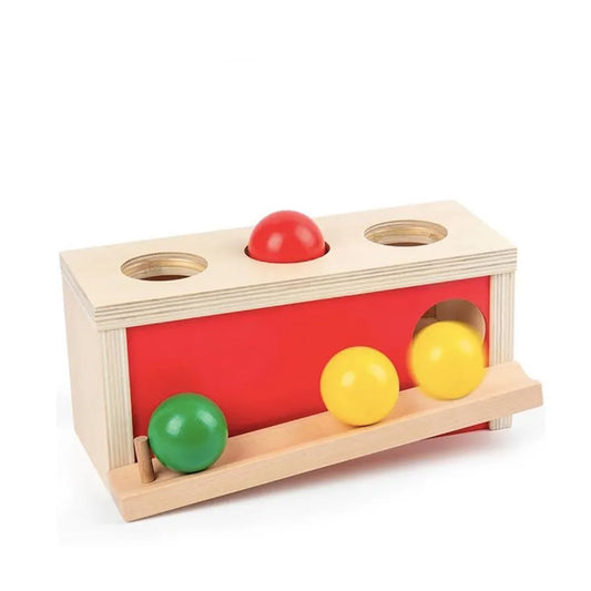 Joc tip Traseul Sfererelor Multicolore, 4 Piese, Lemn