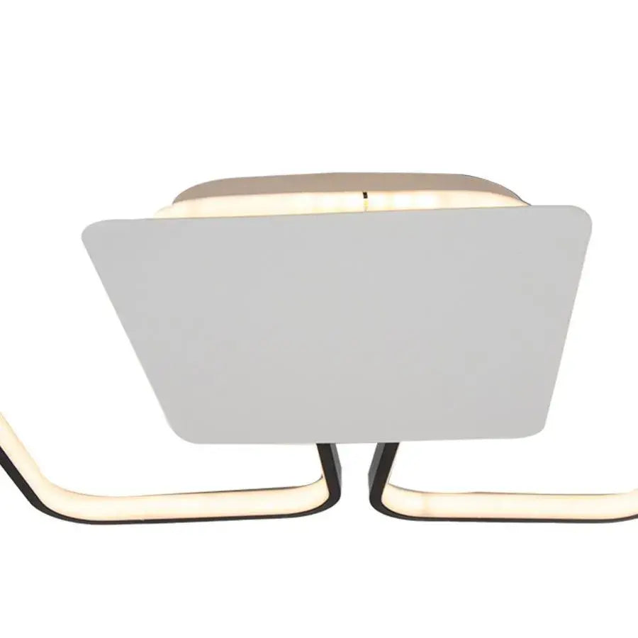 Lustra LED cu telecomanda ANKA, 106W, lumina Calda/Neutra, Dimabila, Negru