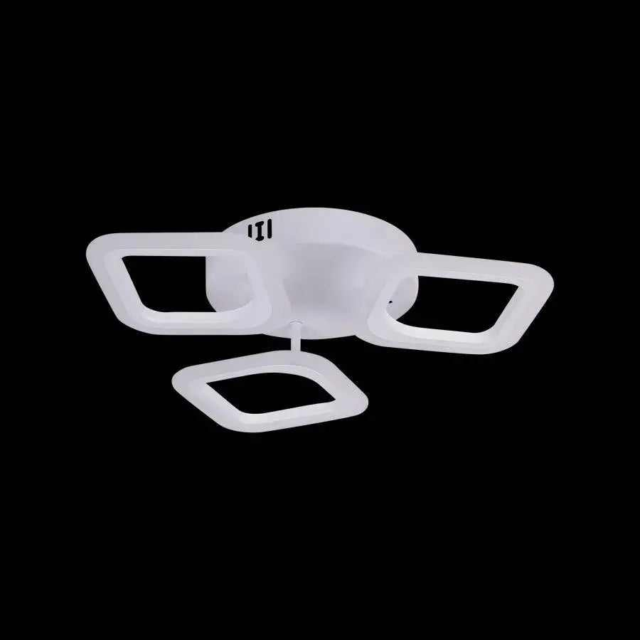 Lustra LED ERIKA, 24W, 3 Patrate, lumina Neutra, Alb