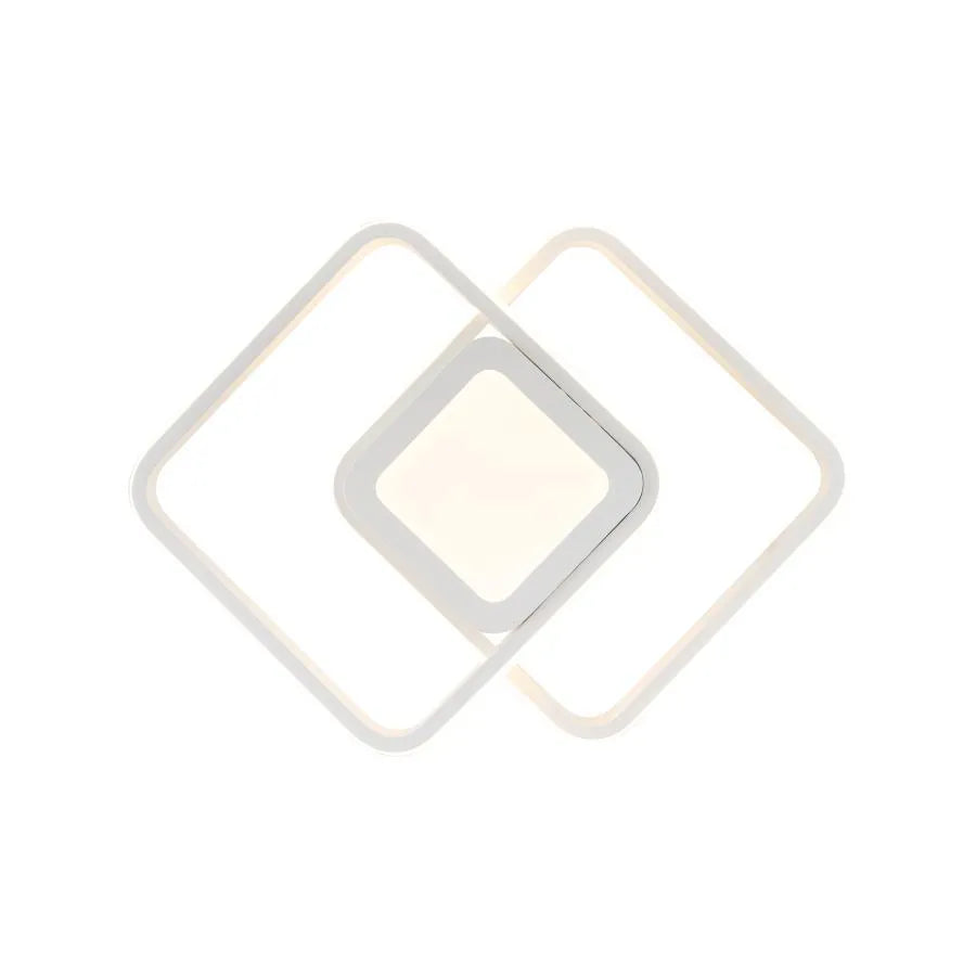 Lustra LED DUOFORM, 36W, 3 Patrate, lumina Rece/Calda/Neutra, Alb