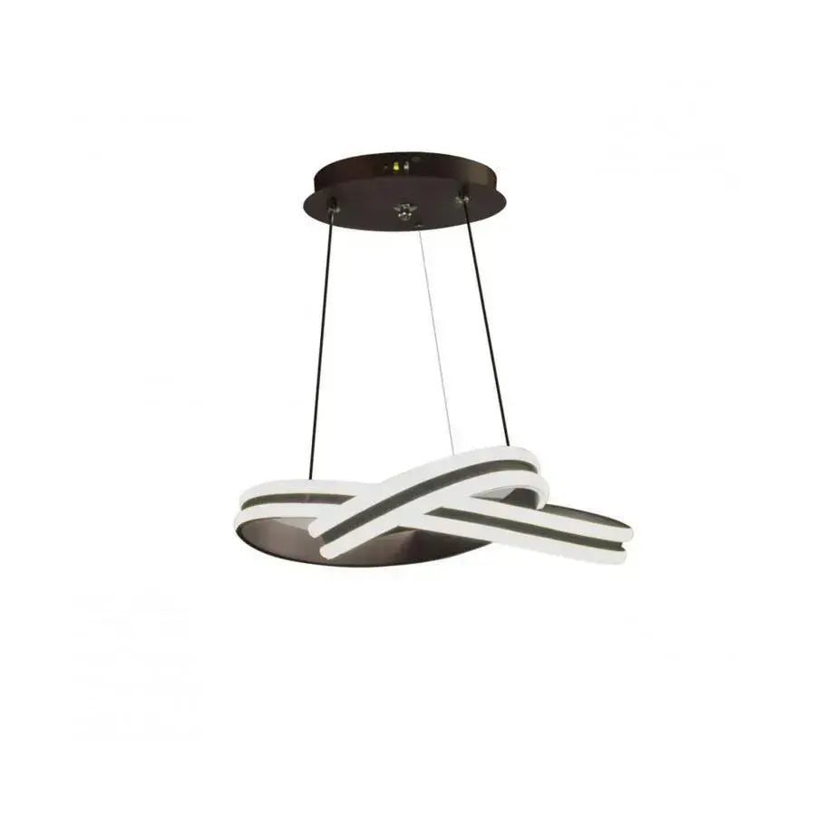Lustra LED suspendata cu telecomanda INFINITY LOOP , 92W, lumina Rece/Calda/Neutra, Dimabila, Negru, Inaltime Reglabila