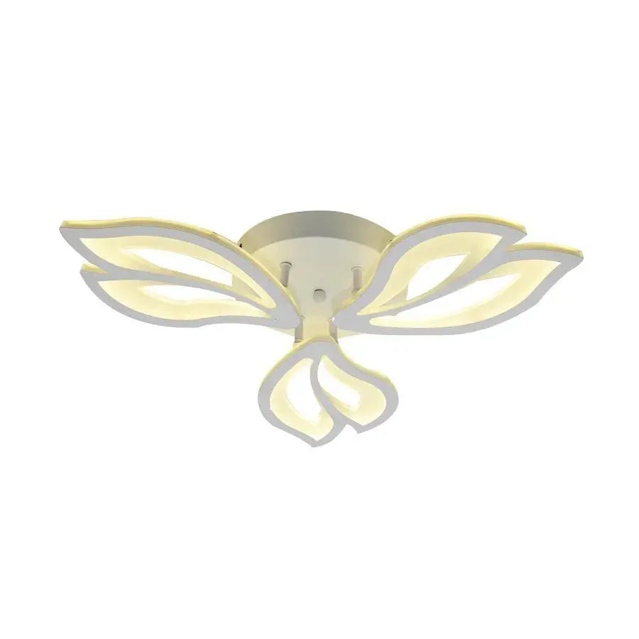 Lustra LED cu telecomanda LILY, 44W, 3 Elemente, lumina Rece/Calda/Neutra, Dimabila, Alb