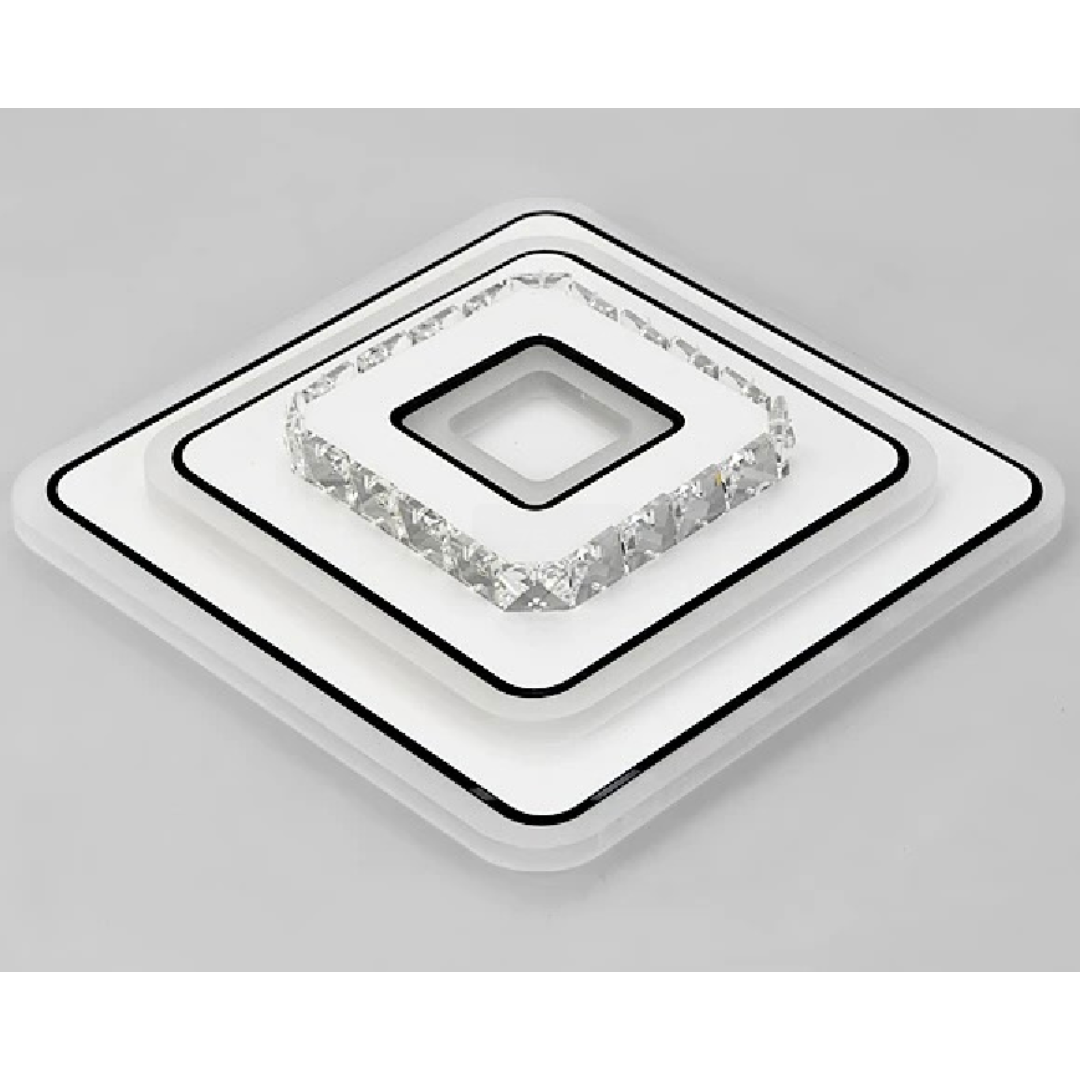 Lustra LED Cristal, Arabela, 35W Lumina Rece/Calda/Neutra Alb Negru