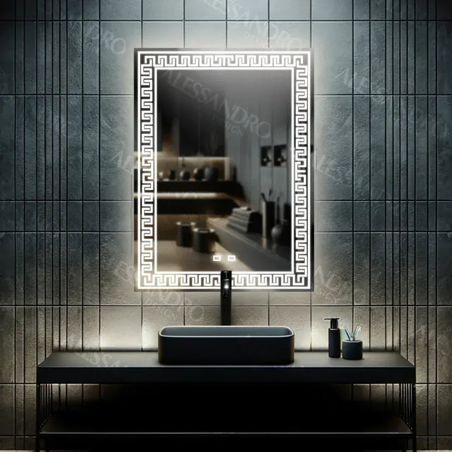 Oglinda LED Rentagulara, 60x80cm, Vivido Touch, Sistem Dezaburire