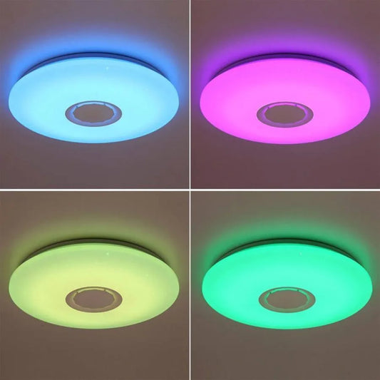 Plafoniera LED RGB cu Telecomanda SMART cu Muzica 24W Alb