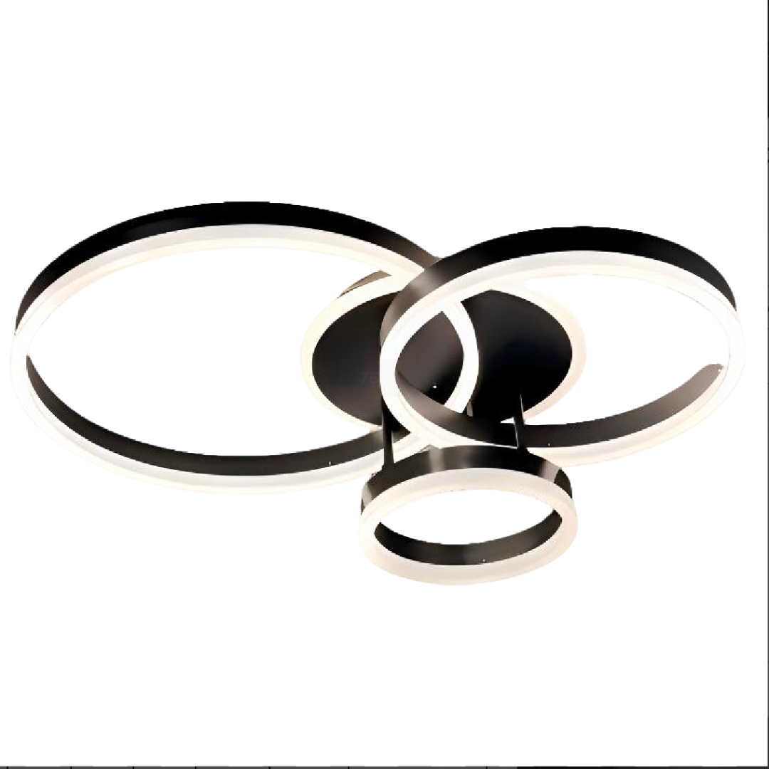 Lustra LED cu Telecomanda ELISABETH 94W Dimabila Negru