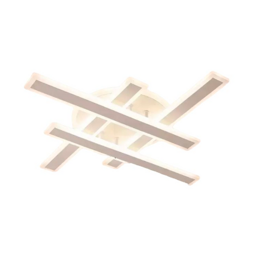 Lustra LED cu telecomanda SHAWN, Liniara, 85W, lumina Rece/Calda/Neutra, Dimabila, Alb