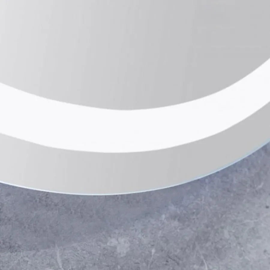 Oglinda LED Rotunda, 70cm, Celeste MotionGlow Marcello, Sistem Dezaburire, Ceas & Termometru, Dimabila