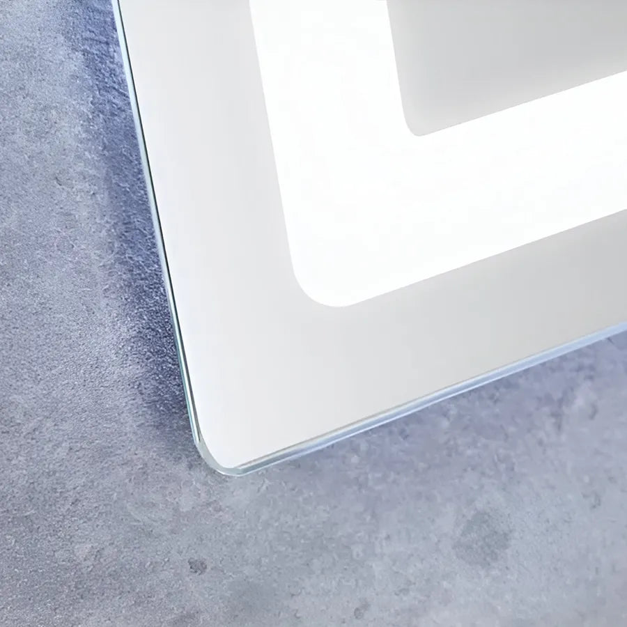 Oglinda LED Rectangulara, 60x80cm, Verite MotionGlow Marcello, Sistem Dezaburire, Ceas & Termometru, Dimabila