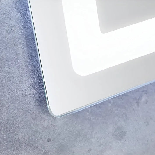 Oglinda LED Rectangulara, 60x80cm, Verite MotionGlow Marcello, Sistem Dezaburire, Ceas & Termometru, Dimabila