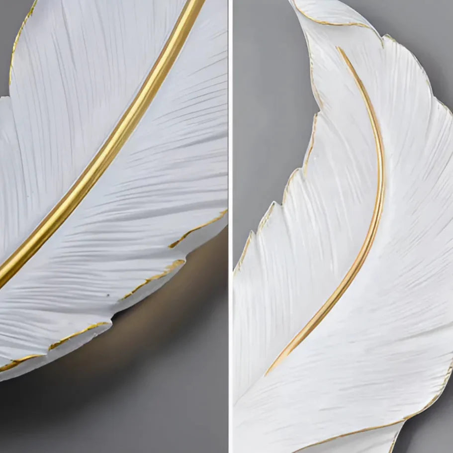 Aplica LED Pena 25W 45cm Alb Auriu