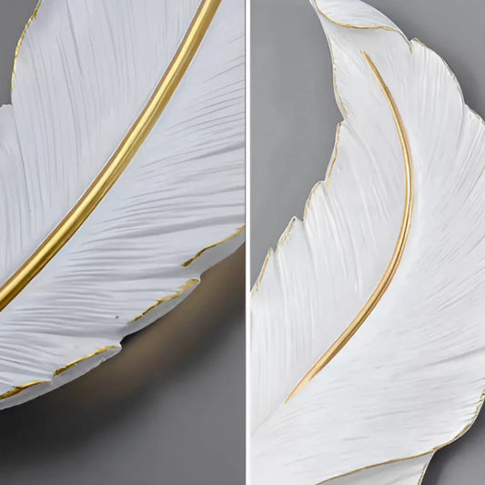 Aplica LED Pena 85CM Alb Auriu