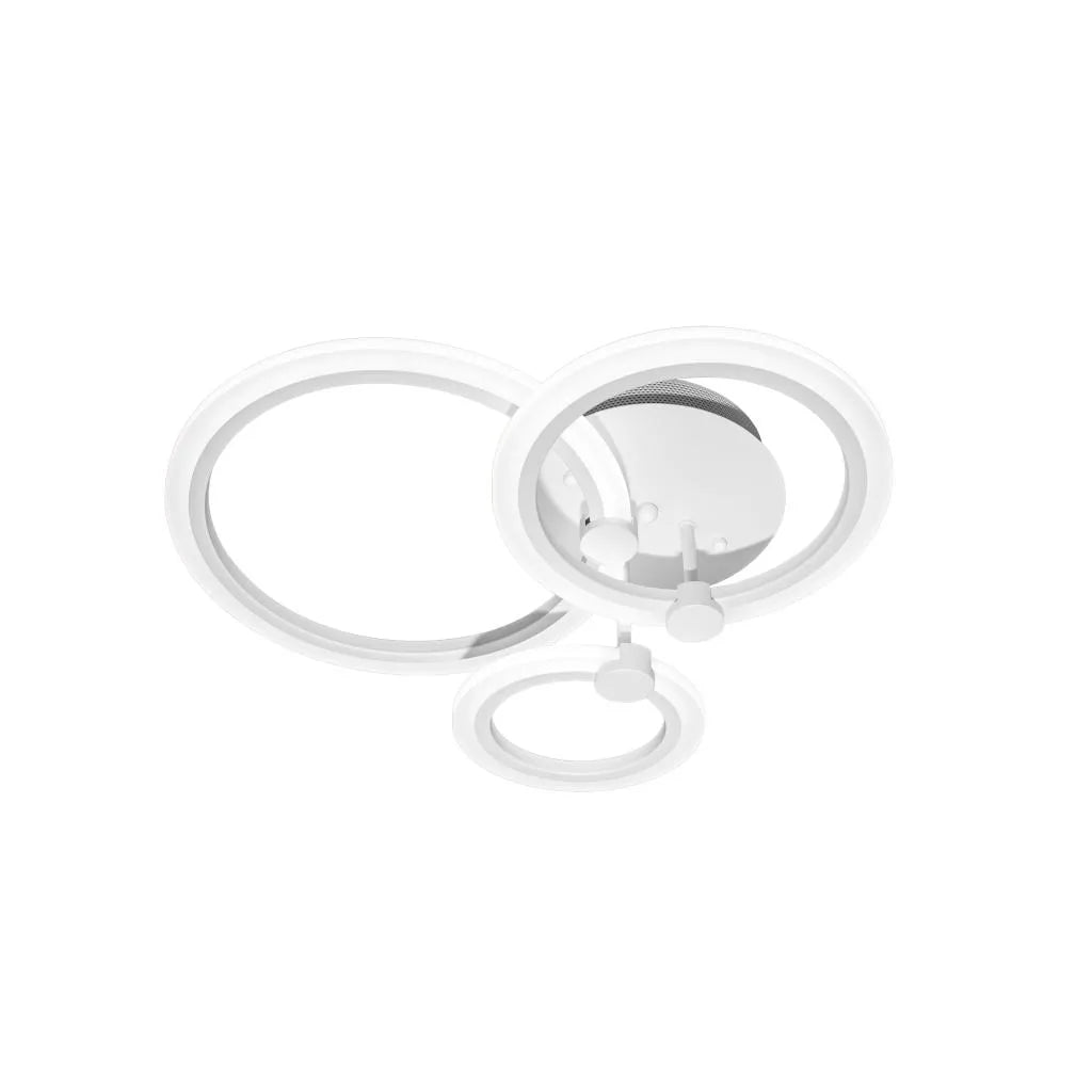 Lustra LED cu telecomanda BRENDA, 41W, 3 Cercuri, lumina Rece/Calda/Neutra, Dimabila, Alb