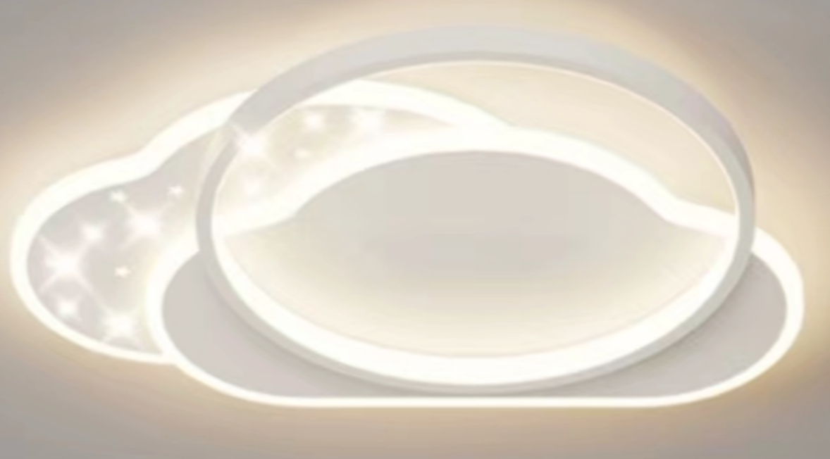 Lustra LED cu Telecomanda NUVIA Puere, 125W, lumina Rece/Calda/Neutra, Dimabila, Alb