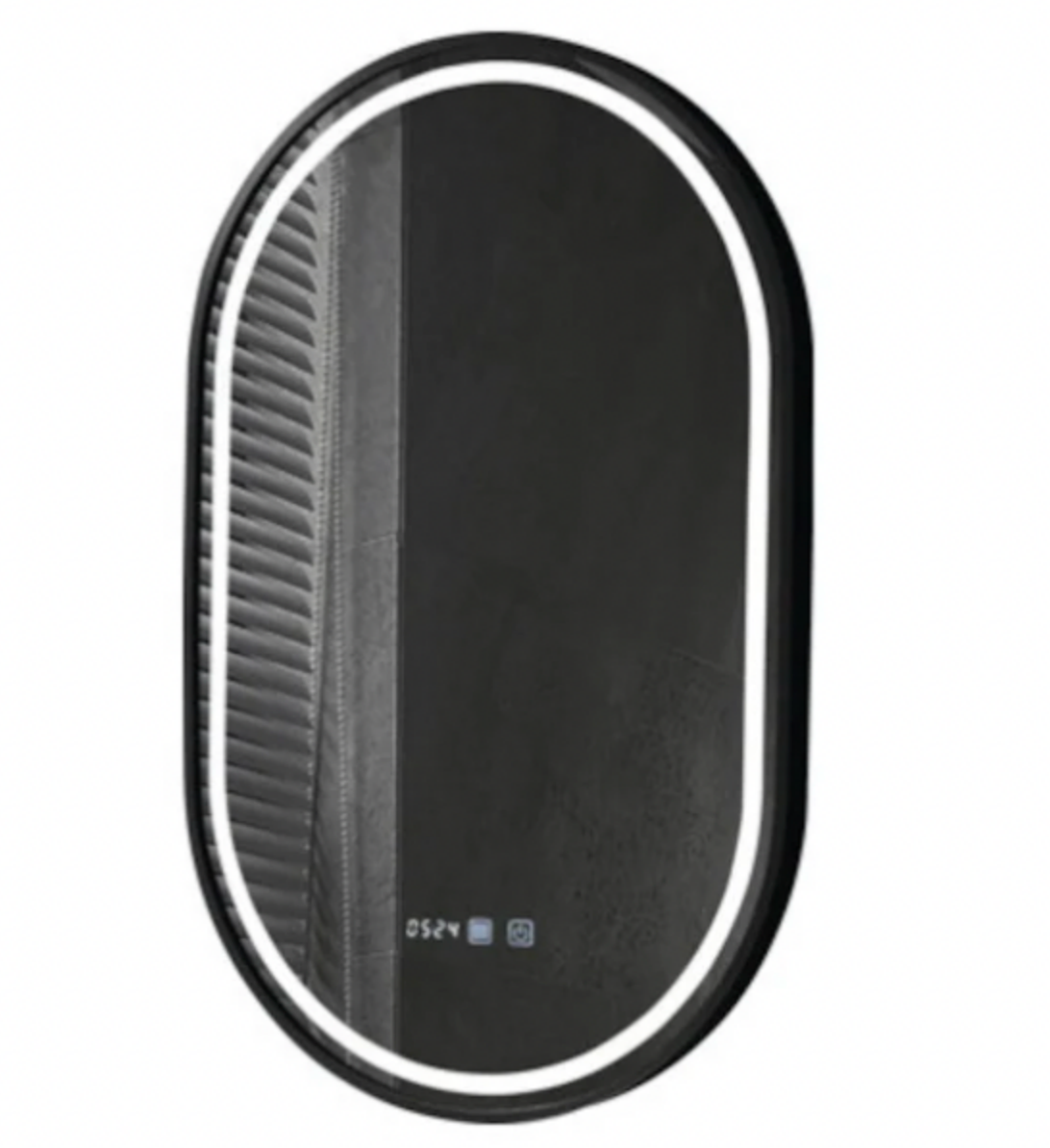 Oglinda LED Ovala, 50x80cm, Alessia MotionGlow Marcello, Sistem Dezaburire, Ceas & Termometru, Dimabila