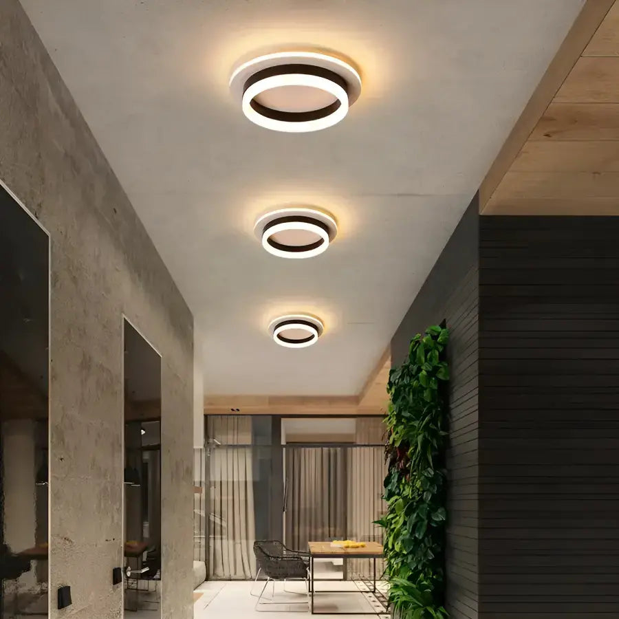 Lustra LED SOLENA ROTONDA, 13W, lumina Rece/Calda/Neutra, Alb Negru