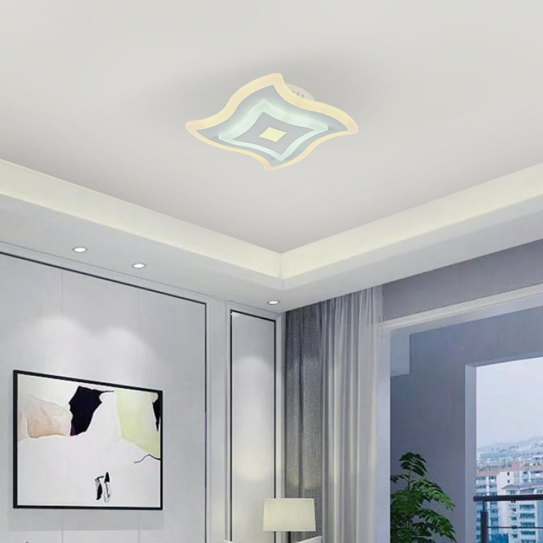 Lustra LED MORNIKA, 12W, lumina Rece/Calda/Neutra, Alb