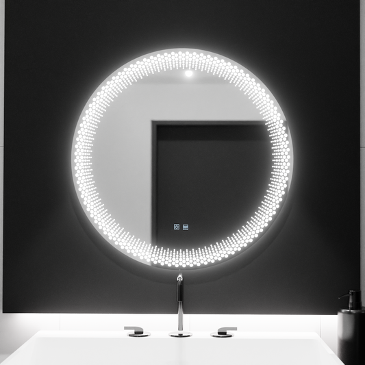 Oglinda LED Rotunda 60cm,  Stellaire Touch, Sistem Dezaburire, Dimabila