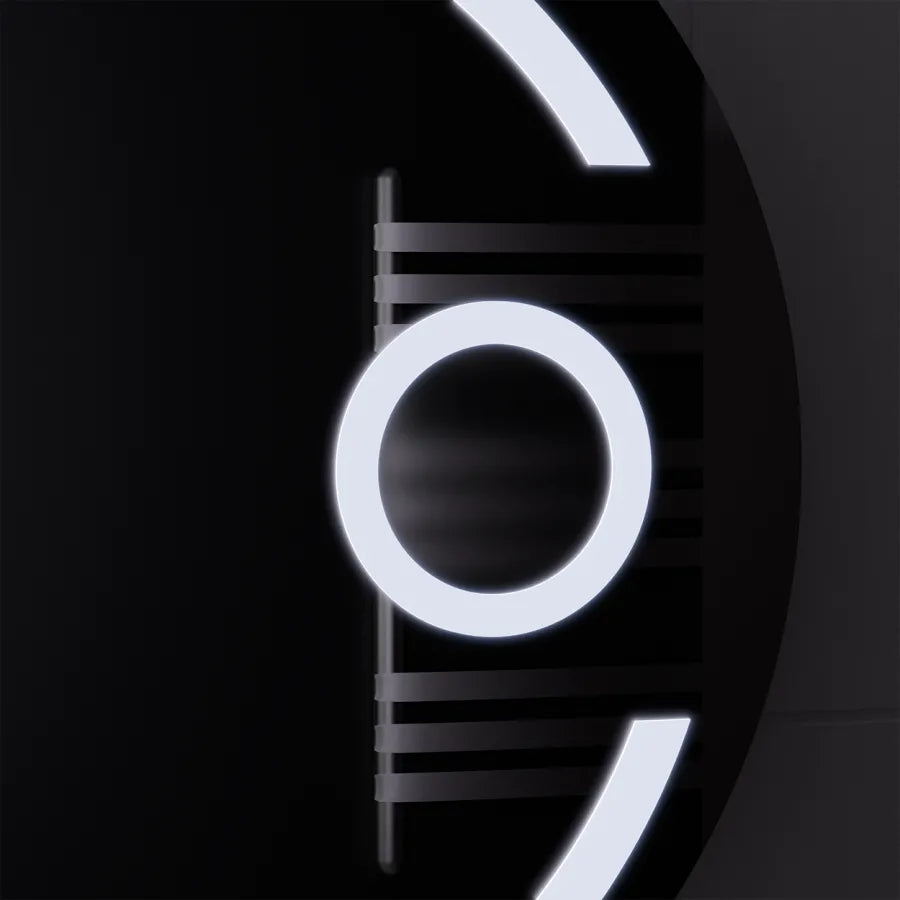 Oglinda LED Rotunda, 70cm, Visio MotionGlow Marcello, Sistem Dezaburire, Ceas & Termometru, Lupa Cosmetica, Dimabila
