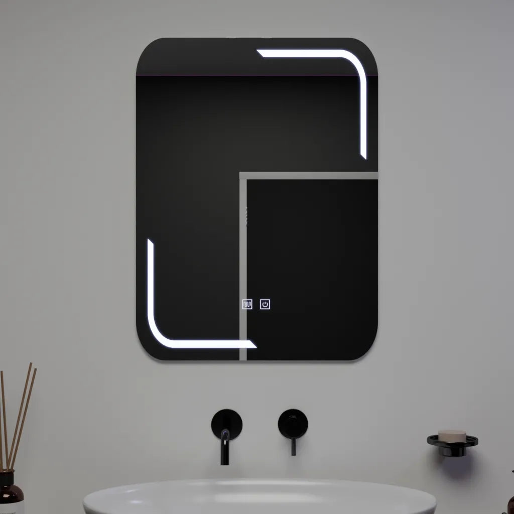 Oglinda LED Rectangulara, 60x80cm, Touch Ulrich, Sistem Dezaburire