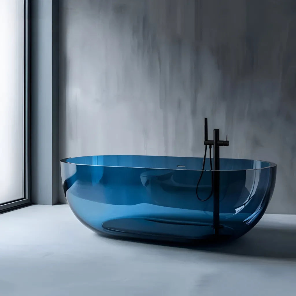 Cada Freestanding, Ovala, Sky Blue, Rasina, 150x72x56cm