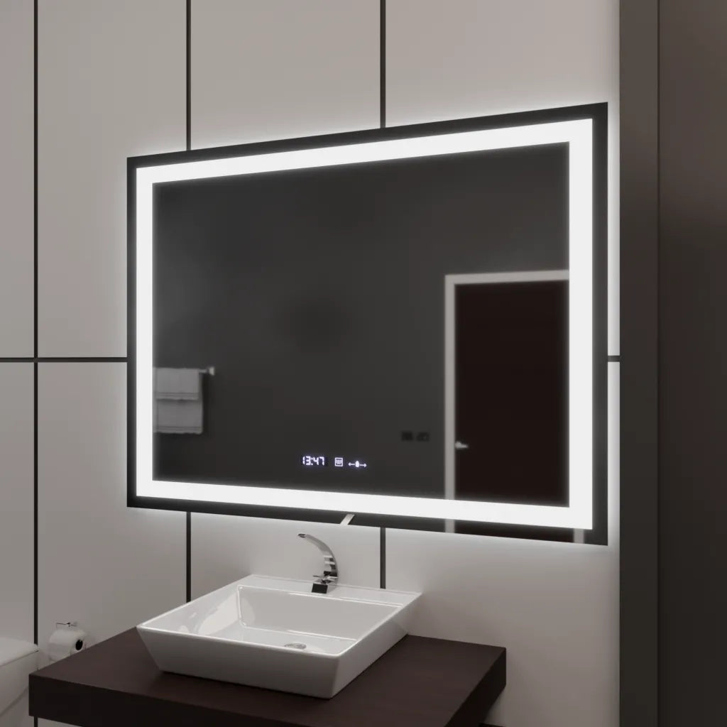 Oglinda LED Rectangulara 120x80cm Vérité MotionGlow Marcello, Sistem Dezaburire, Ceas & Termometru, Dimabila