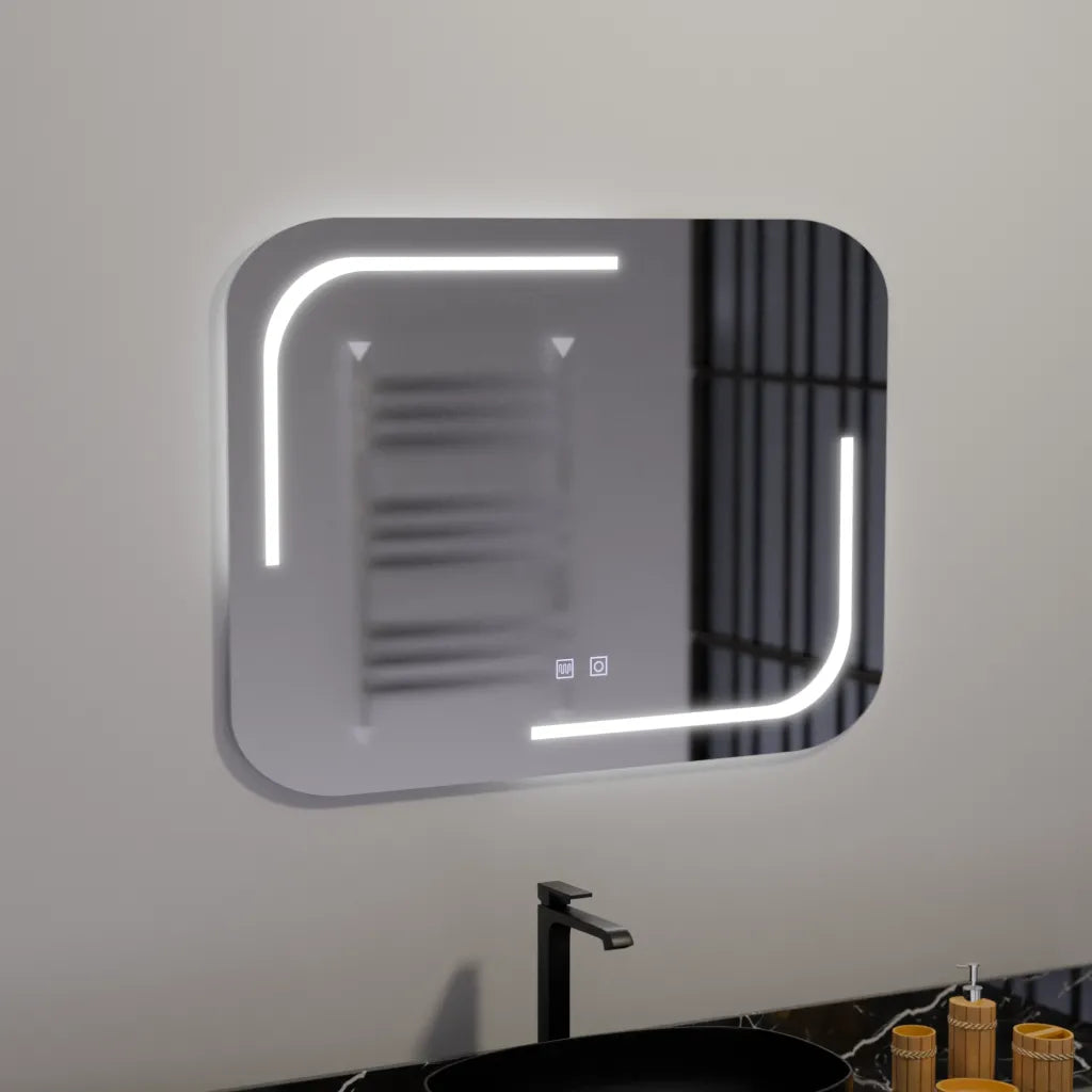 Oglinda LED Rectangulara, 80x60cm, Retrica Touch, Sistem Dezaburire